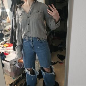 Grey Button Down shirt